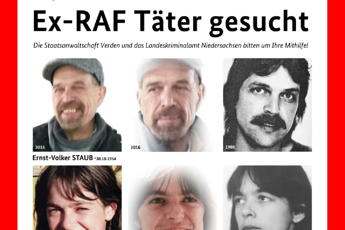 Hannover - Drei  Deutsche EX-RAF-Terroristen auf der Europe's Most Wanted-Liste