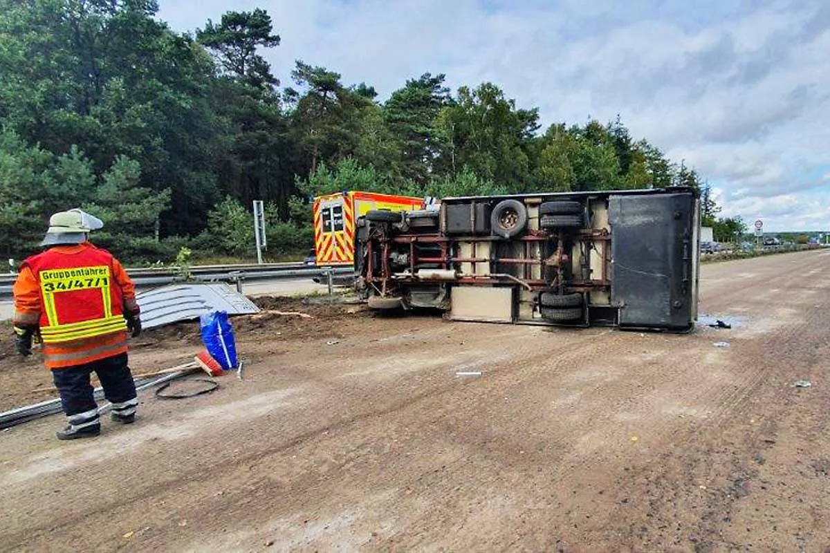 Glück im Unglück in Schneverdingen - Unfall mit Wohnmobil