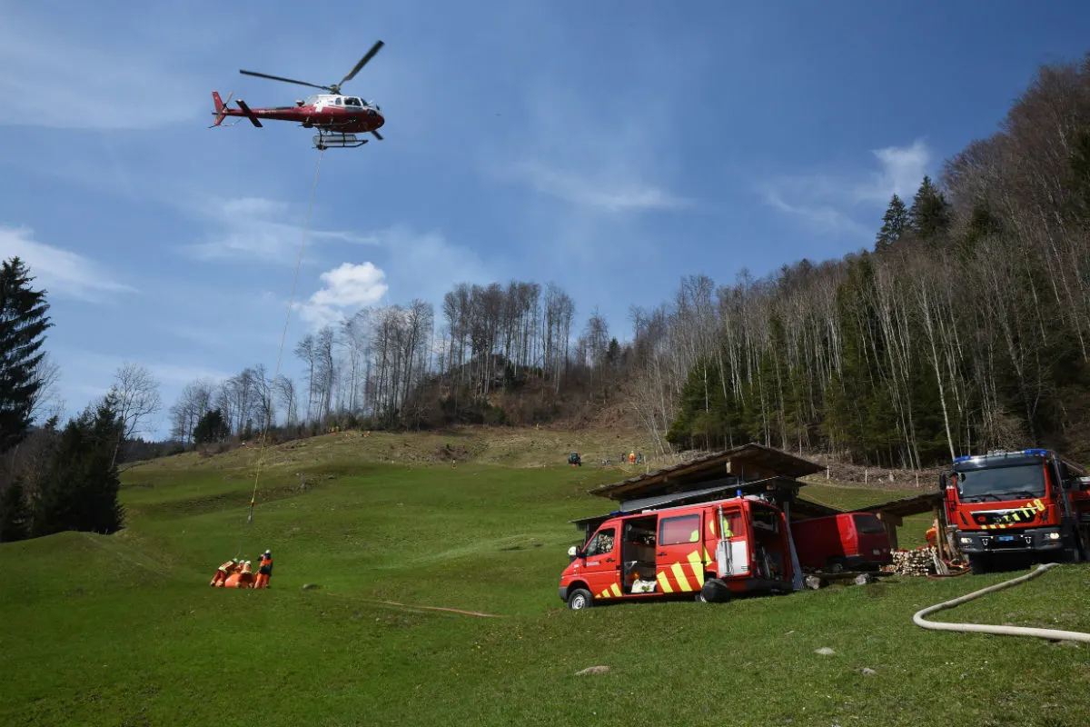 Giswil OW - Waldbrand ausgebrochen