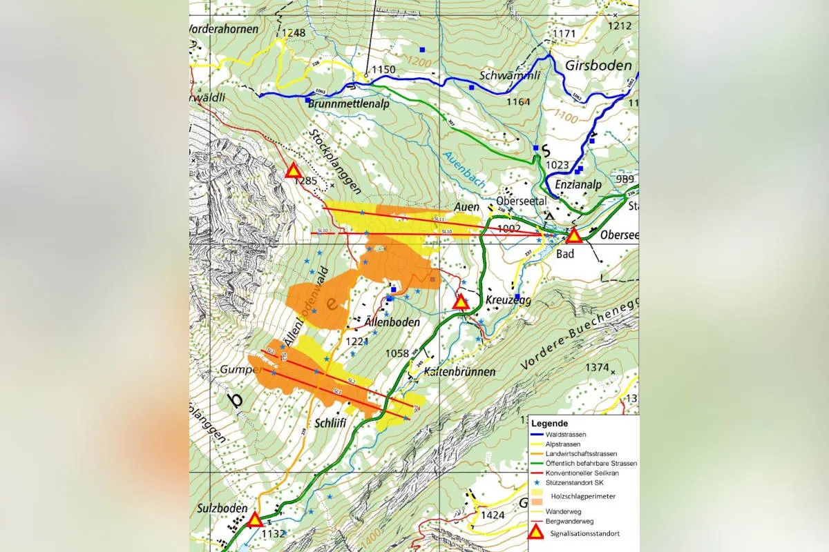 Kanton Glarus – Verkehrsbehinderungen Oberseetal- und Ällenbodenstrasse