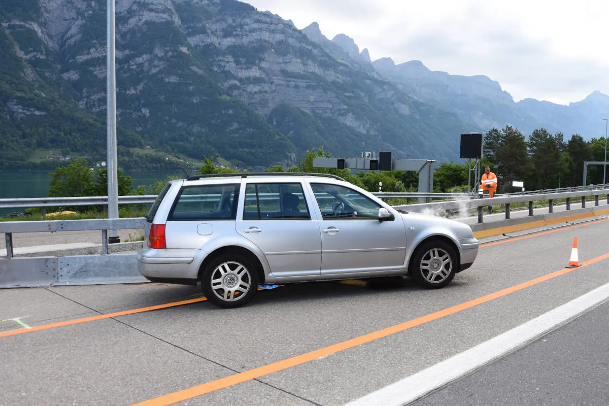 A3 Murg SG – Selbstunfall auf Autobahn