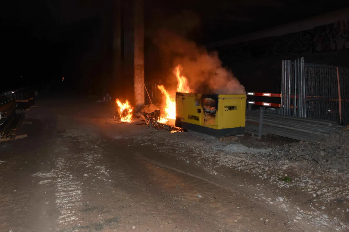 Schmerikon SG – Brand auf Baustelle an der Autobahn