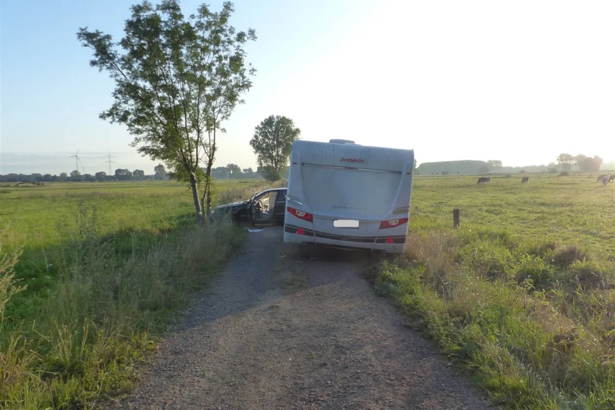 Wohnwagendiebe flüchten vor Polizei