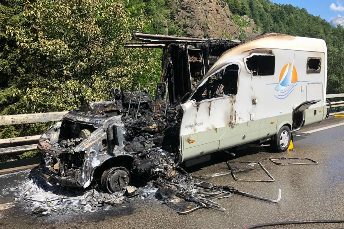 Gurtnellen UR - Wohnmobil in Brand geraten – niemand verletzt