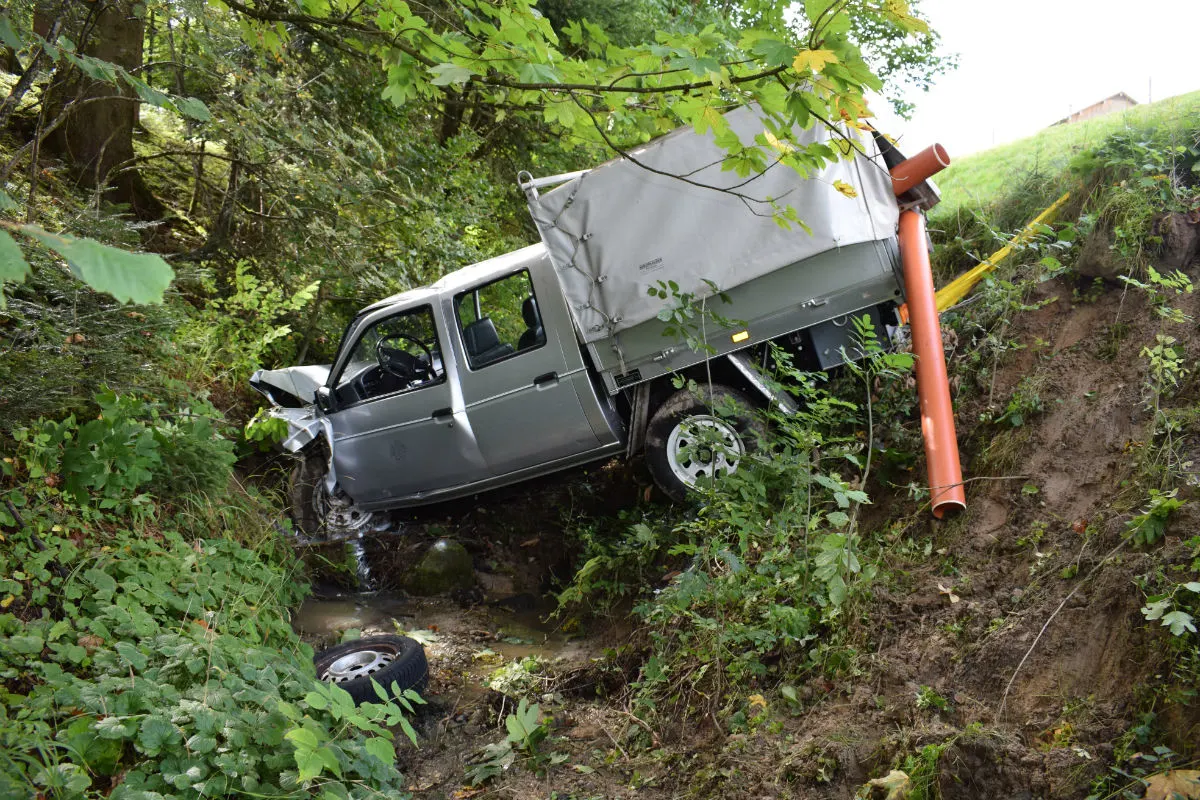 Waldtstatt AR - Schwerer Selbstunfall eines 58-Jährigen