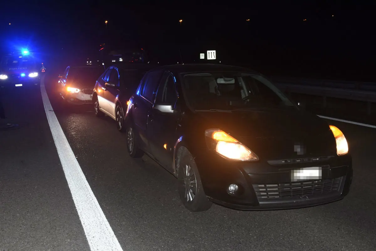 Mörschwil SG - Auffahrkollision mit drei Autos