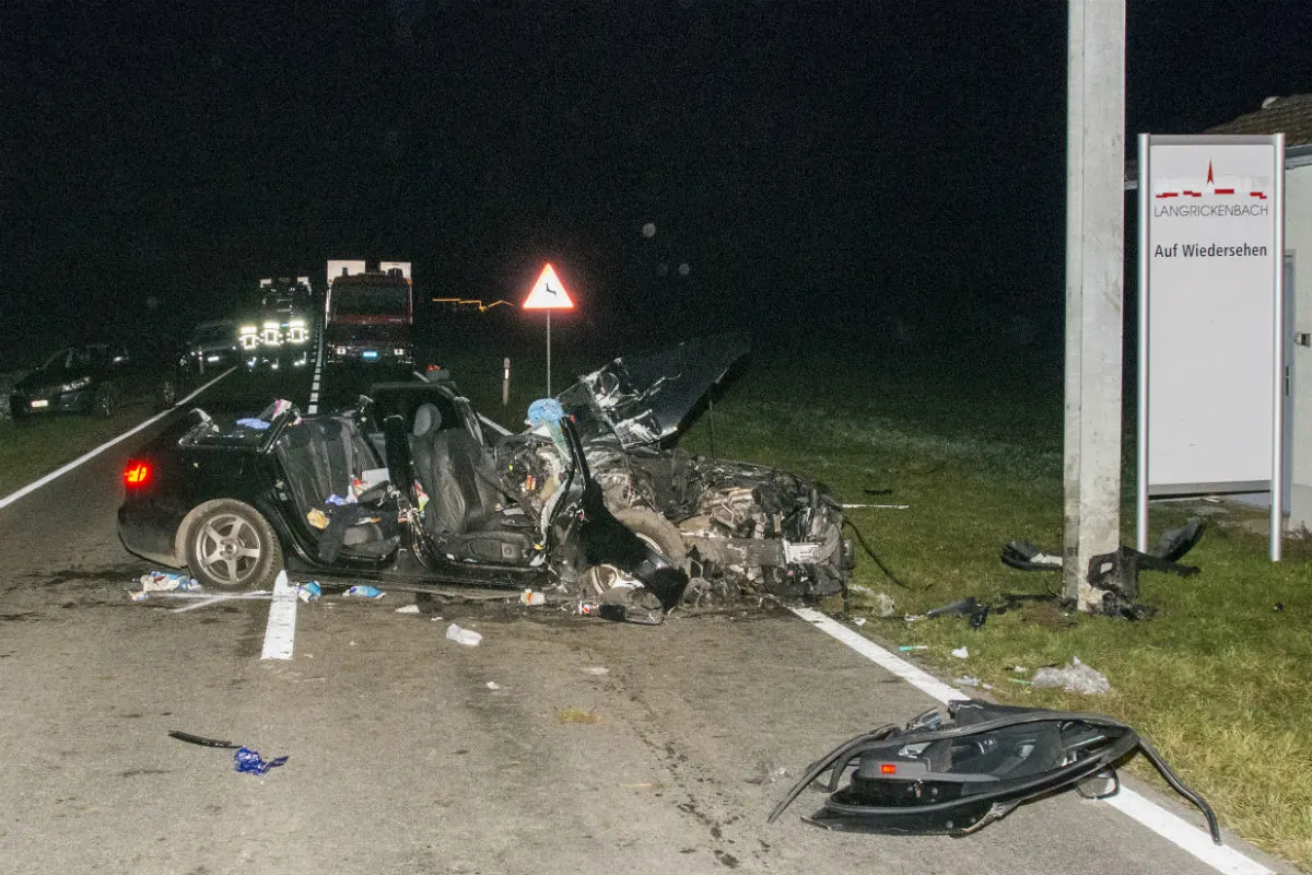Langrickenbach TG - Vier Verletzte bei Selbstunfall