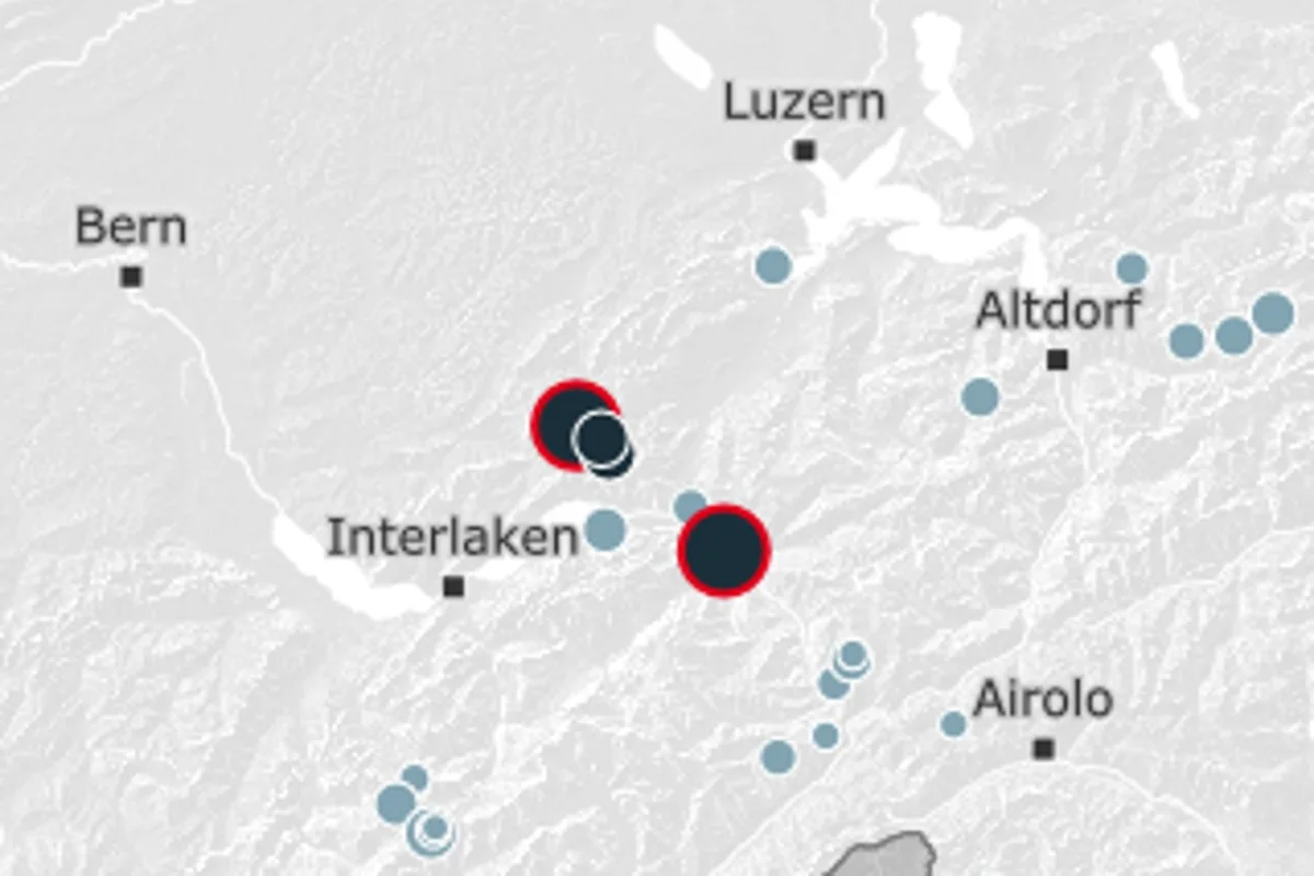 Erdbebenmeldung (Update) - Beben bei Sörenberg LU mit 2.5 und 2.9 auf der Richterskala registriert