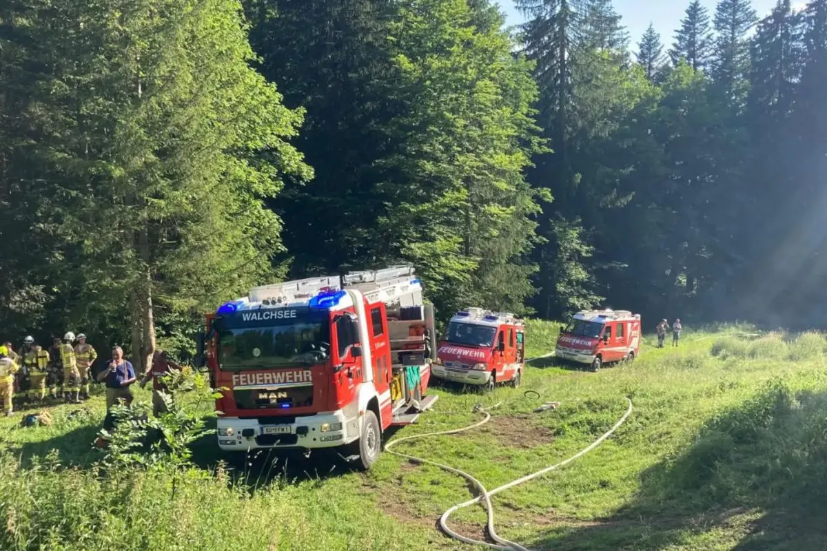 Walchsee – Brand einer Almhütte 