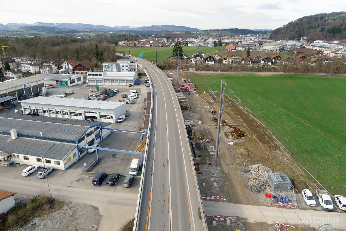 A6-Zubringer Steffisburg nachts gesperrt