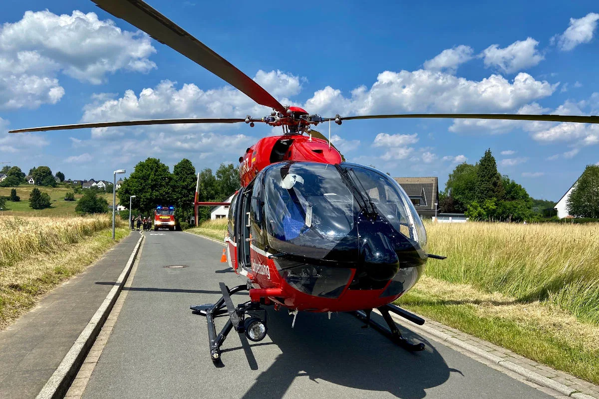 Rettungshubschrauber landete am Semberg – Gemeldeter Waldbrand in der Nacht