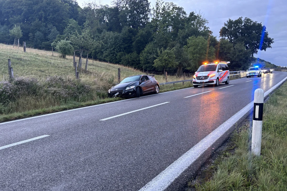 Zufikon AG – Betrunkener Autofahrer ohne Ausweis verunfallt