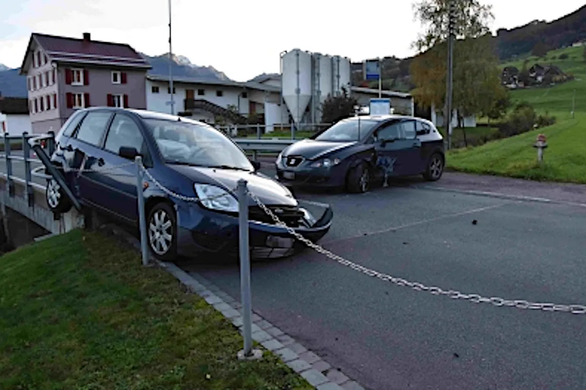 Unfall Gams SG - Auf Gegenfahrbahn geraten