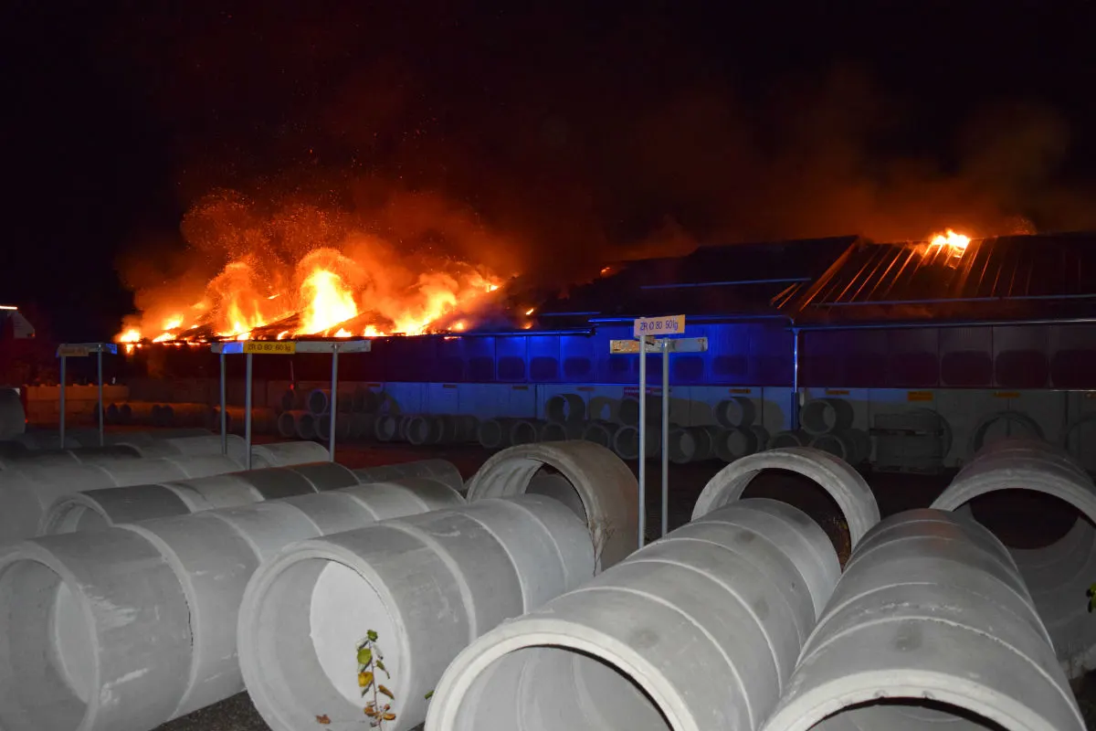 Rickenbach LU - Brand Produktionshalle