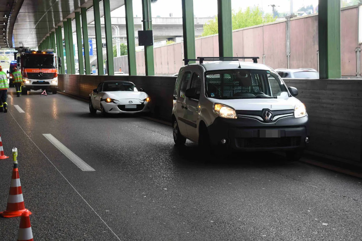 St. Gallen SG - Auffahrcrash auf der Autobahn