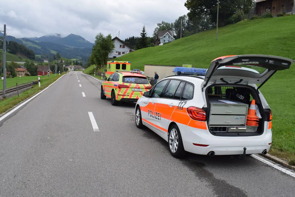 Unfall in Urnäsch AR – Mit Velo gestürzt