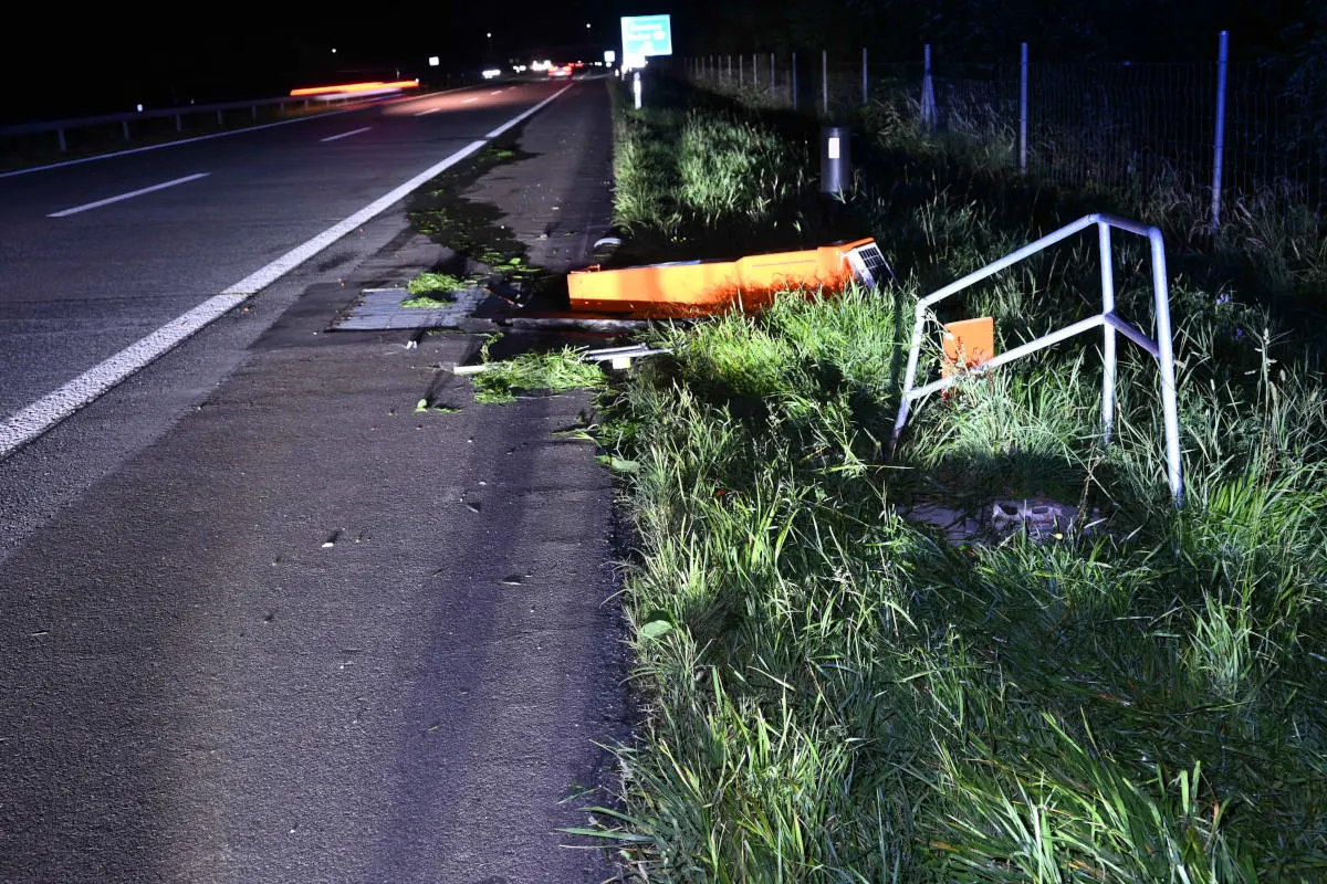 A13 Sevelen SG – Betrunken Unfall auf der Autobahn gebaut