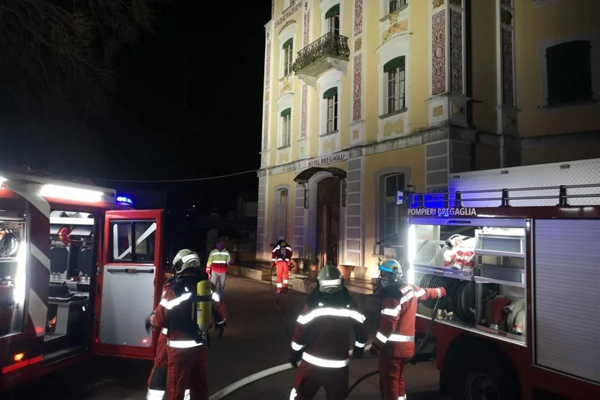 Promontogno GR – Brand in geschlossenem Hotel