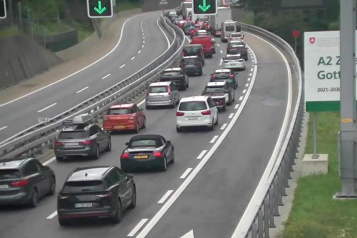  7 Kilometer Stau am Gotthard