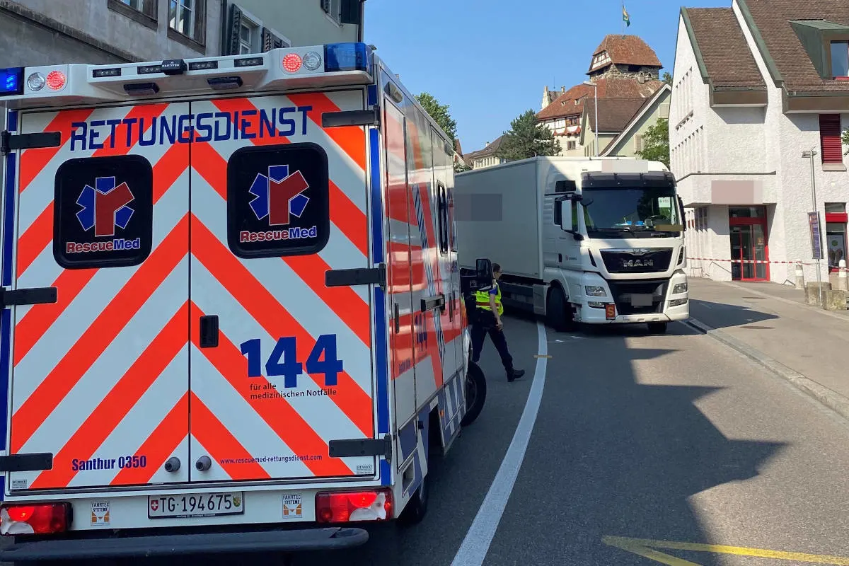 Frauenfeld TG – Lastwagen erfasst Fussgänger