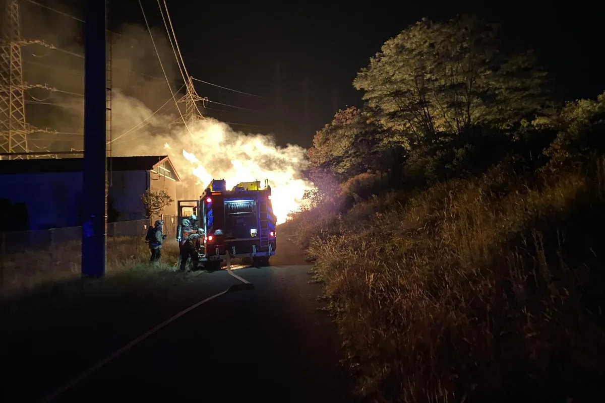 Pratteln BL - Grosser Holzstapel in Brand geraten - Ermittlungen im Gange