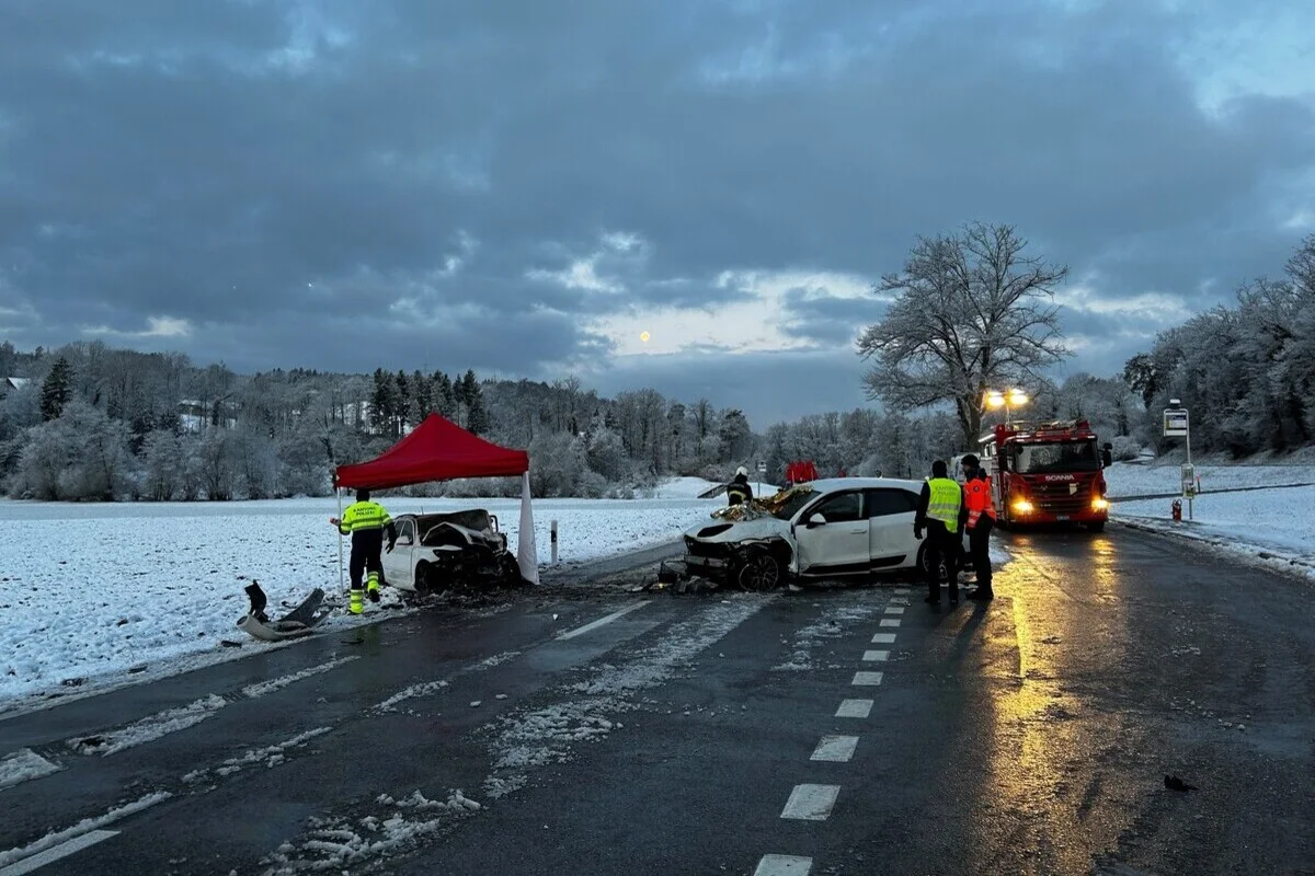 Endingen AG – Porsche und Skoda frontal zusammengestossen - ein Todesopfer