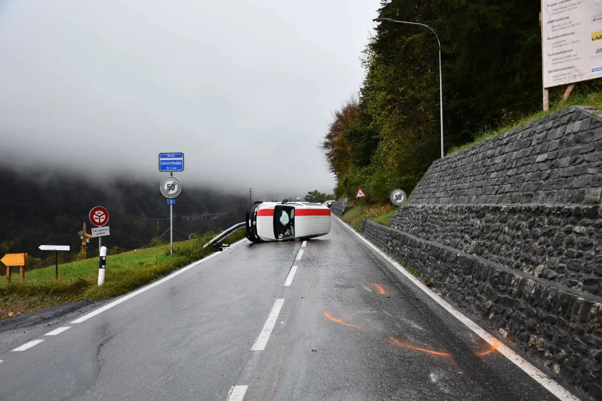 Chur GR - Zwei Verkehrsunfälle gleichzeitig auf der Malixerstrasse