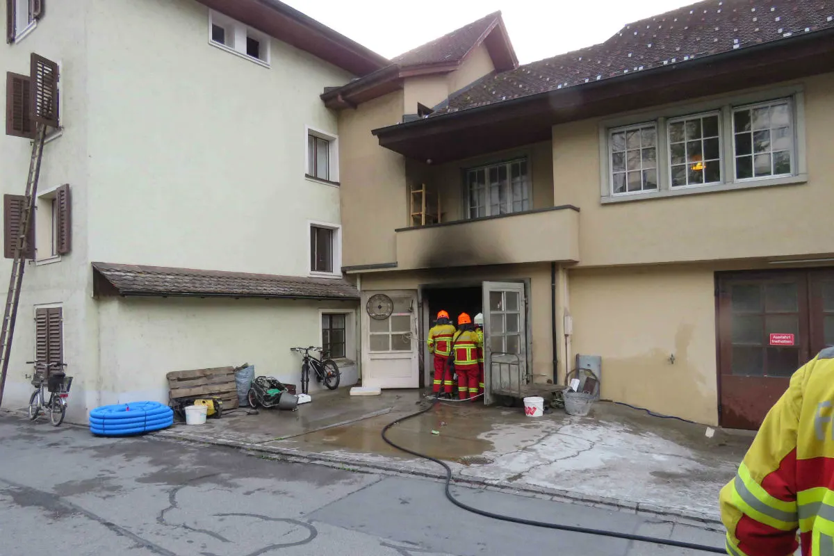 Bremgarten AG - Brand in Werkstatt ausgebrochen