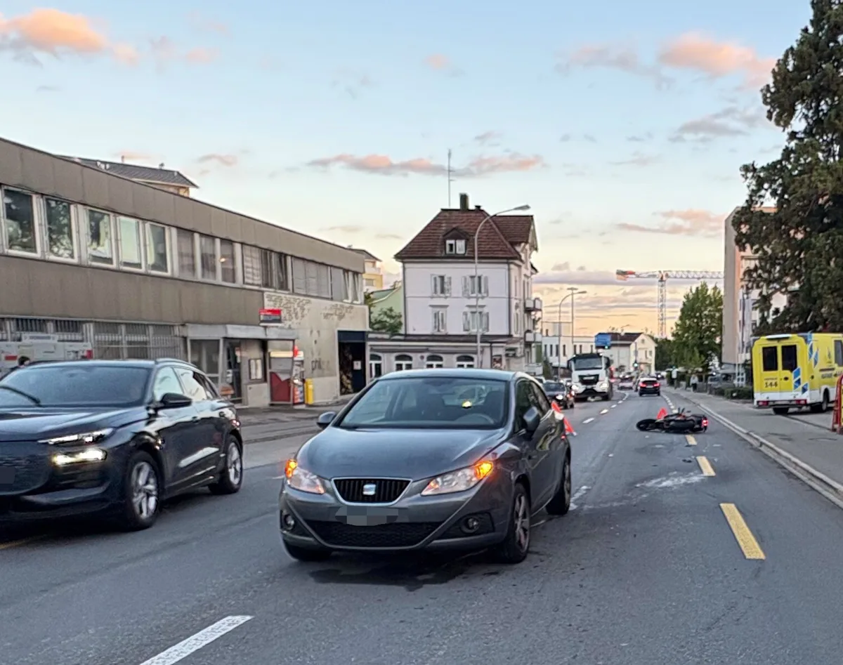 Wittenbach SG – Motorradfahrer bei Unfall verletzt