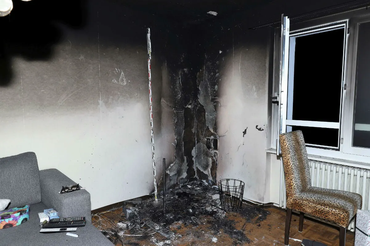 Glarus GL - Mieterin verletzt sich bei Brand