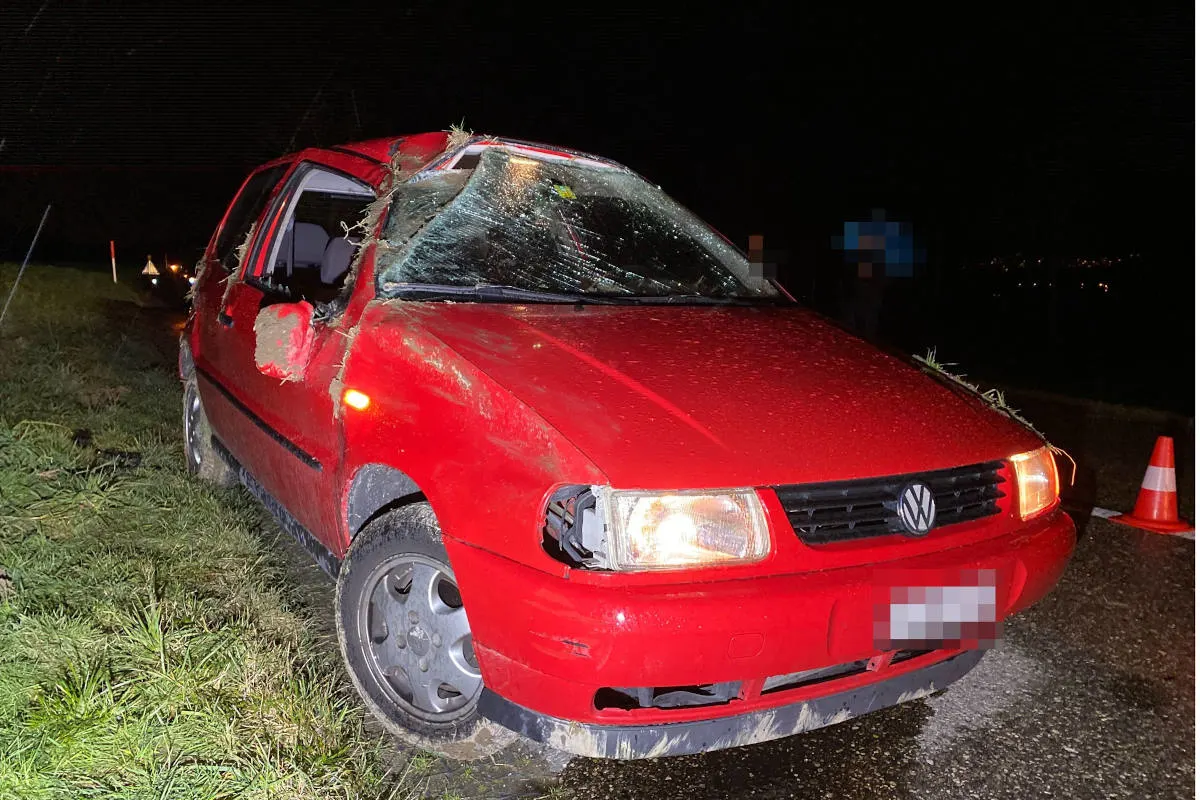 Deitingen SO – Auto überschlägt sich bei Selbstunfall