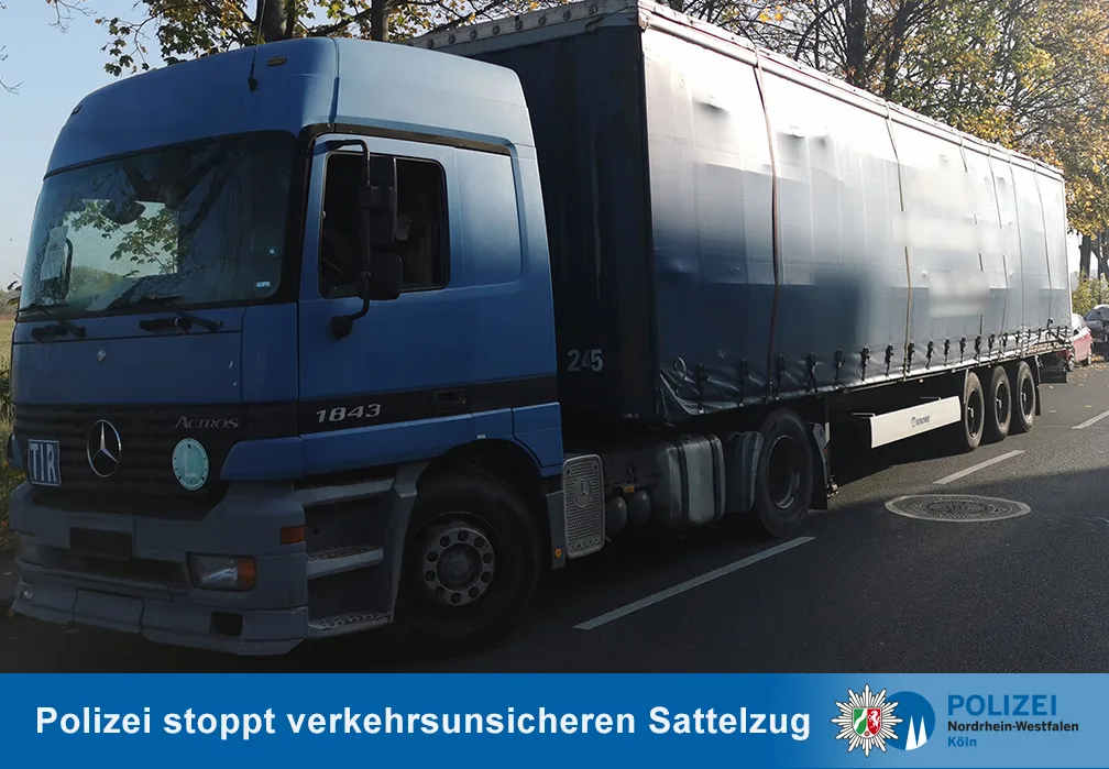 Köln – Verrostet, überladen und Ladung mangelhaft gesichert