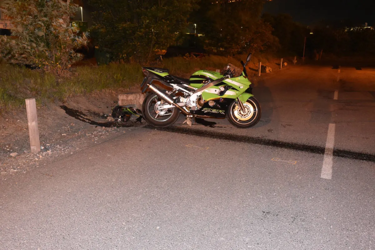 Schaan FL - Selbstunfall mit Motorrad