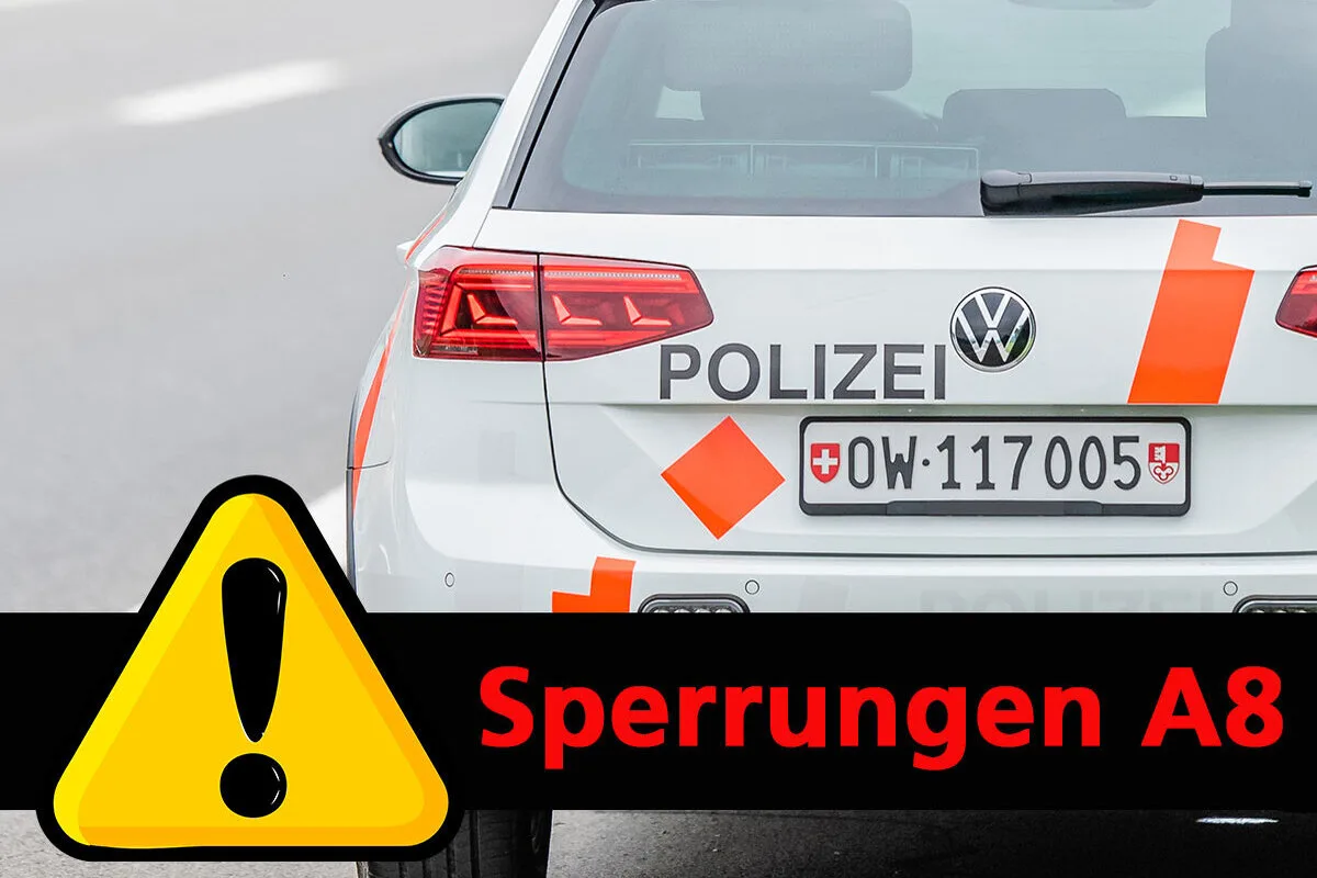 A8 / Totalsperrung Ausfahrt 38 Hergiswil "z'Matt" aufgrund von Unterhaltsarbeiten 