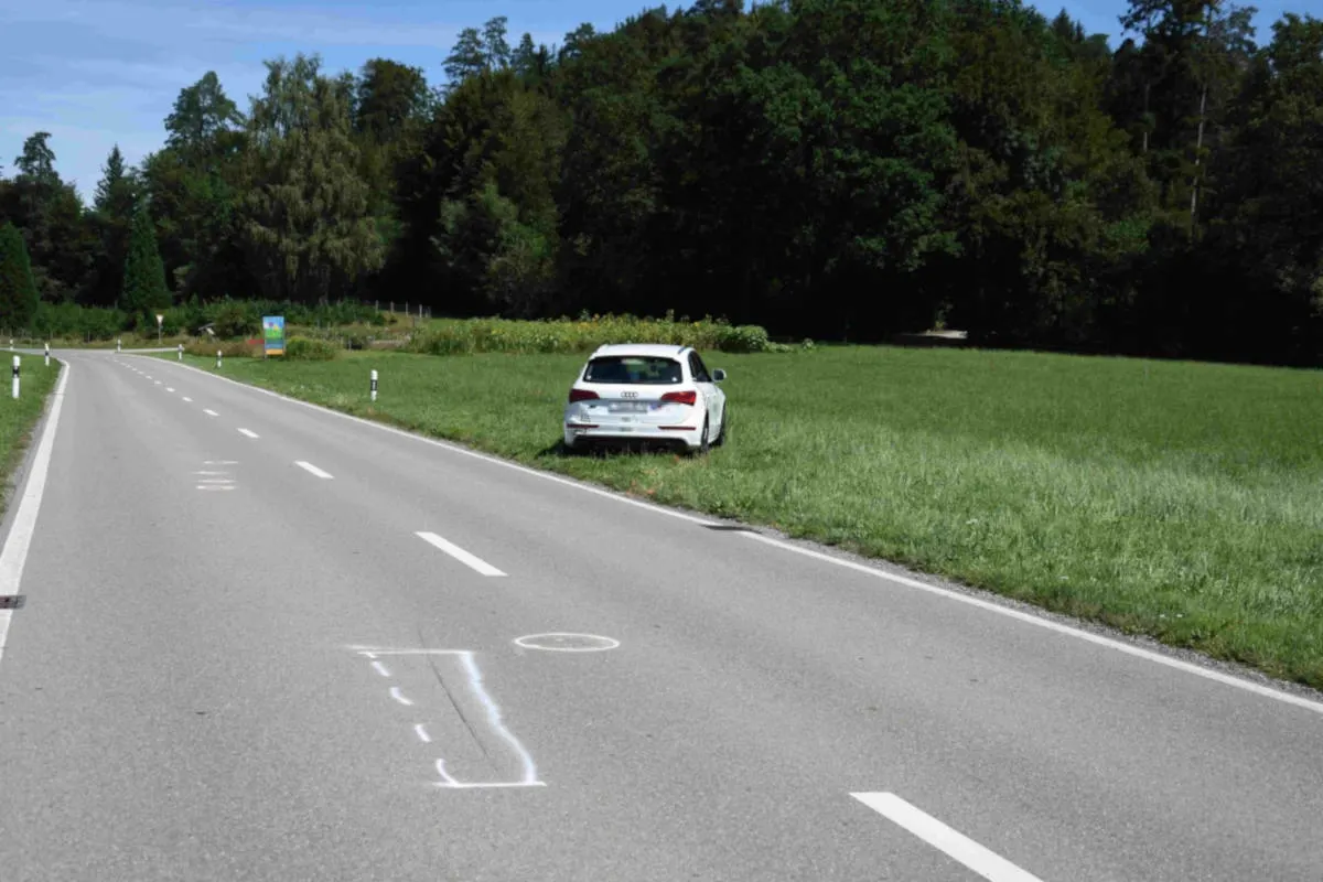 Oberbüren SG - Unfall zwischen Auto und Kindervelo