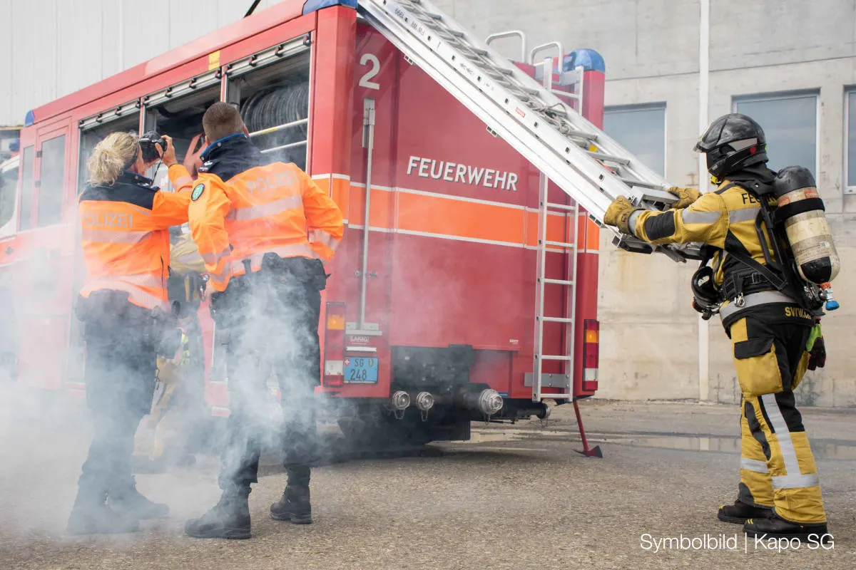 Heerbrugg SG – Ultraschallgerät in Brand geraten