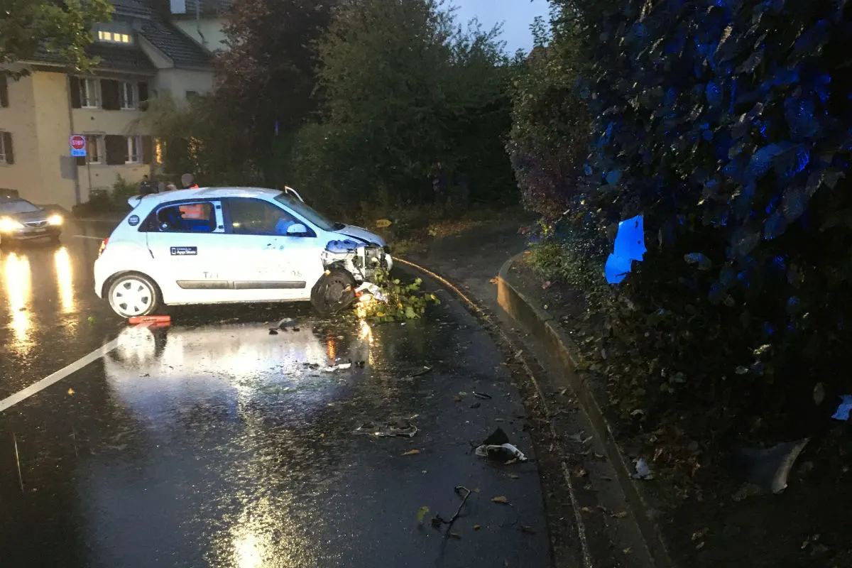 Unfälle Mellingen / Hirschthal AG -  Zu schnell bei Regen