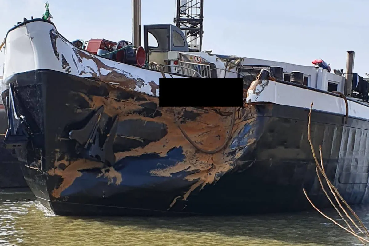 Biebesheim – Schwerer Schiffsunfall auf dem Rhein