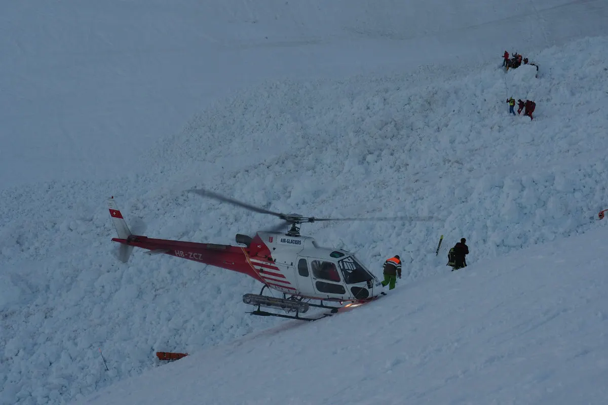 Crans-Montana VS - Lawinenniedergang Update