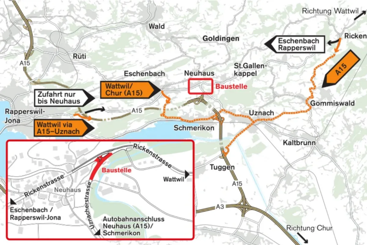 Neuhaus SG – Aatal-Brücke wird an zwei Wochenenden gesperrt