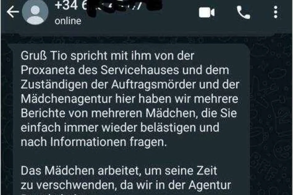 Todesdrohung nach Anklicken eines Links 