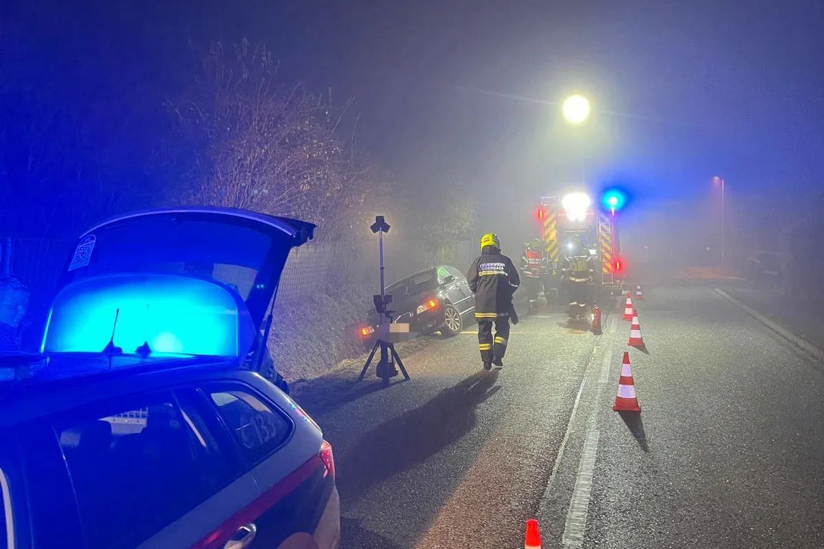 Piberbach OÖ – Betrunkener Probeführerscheinlenker verursacht Unfall