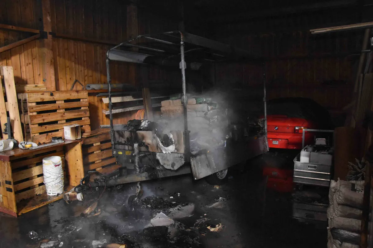 Benken SG - Brand in Materiallager