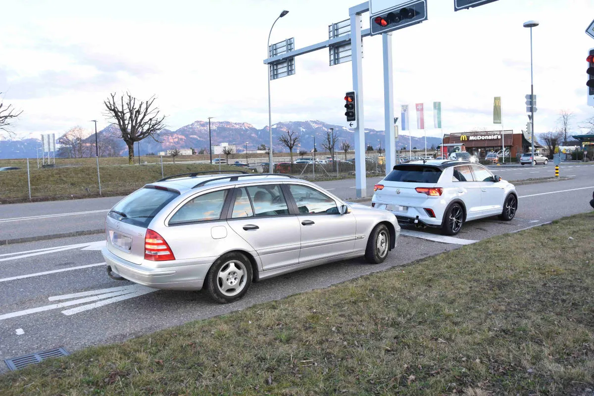 St.Margrethen SG – Lichtsignal verwechselt und Unfall gebaut