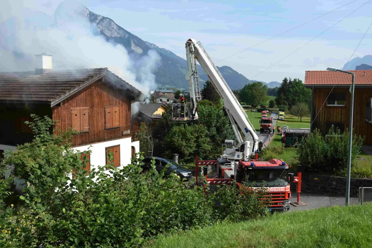 Vilters SG - Brand in Einfamilienhaus