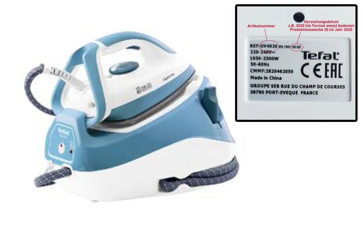 Verbrühungsgefahr – Tefal ruft Dampfbügelstationen „Tefal Optimo 2“ zurück