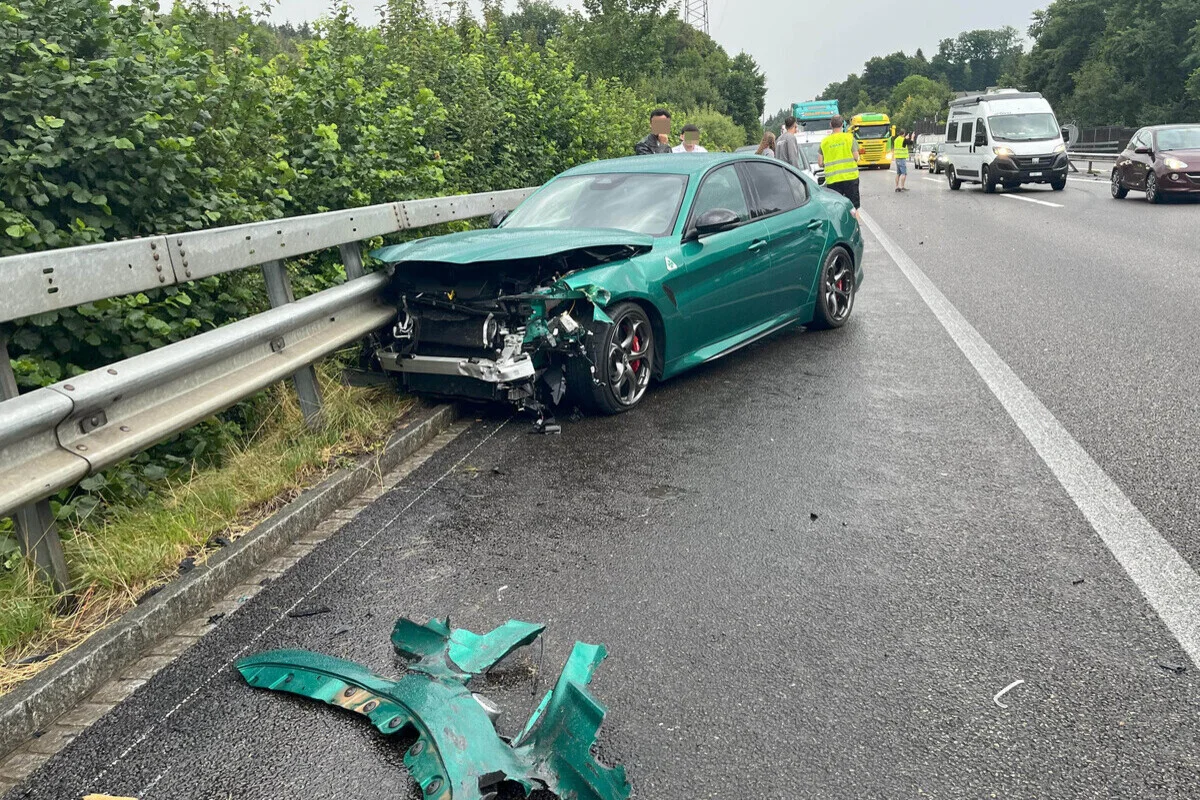 A1 Suhr AG – Unfall nach starkem Beschleunigen