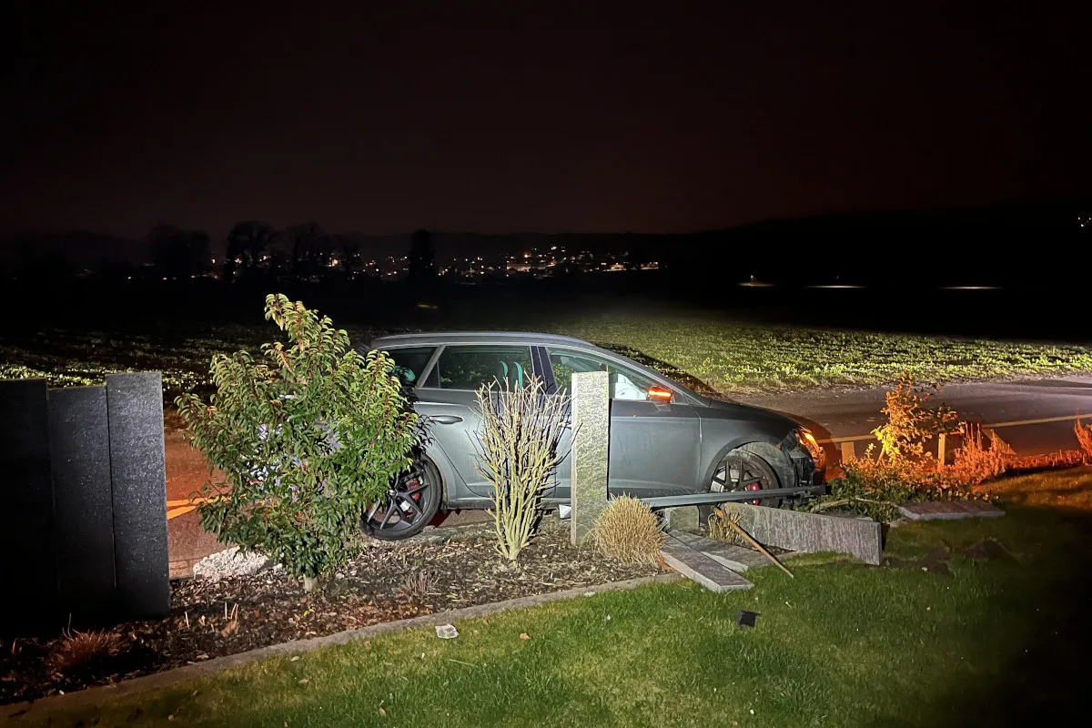 Tägerig AG – Betrunken mit Gartenmauer kollidiert