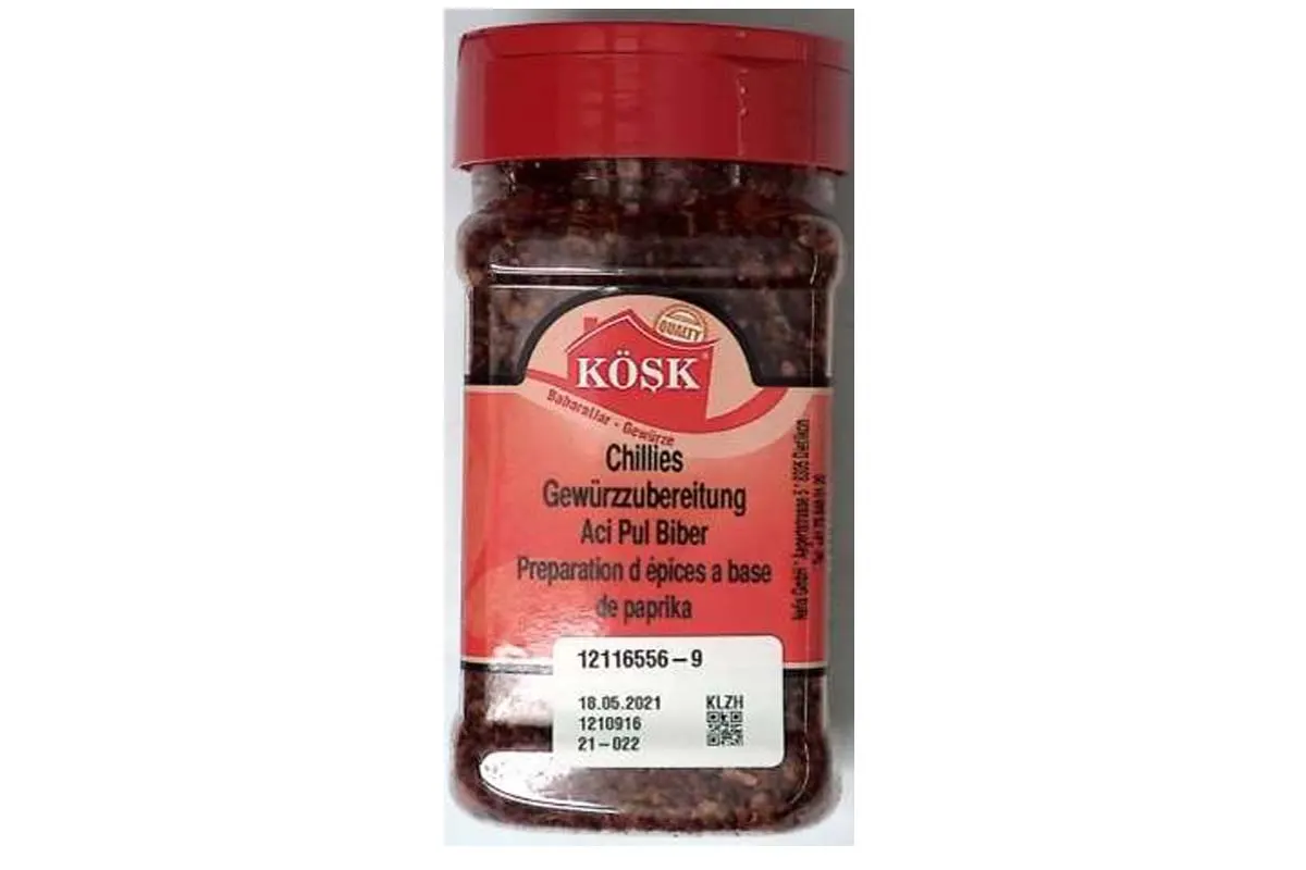 Rückruf - Nefis Grosshandel GmbH ruft “Kösk – Chillies Gewürzzubereitung, 150g“ zurück
