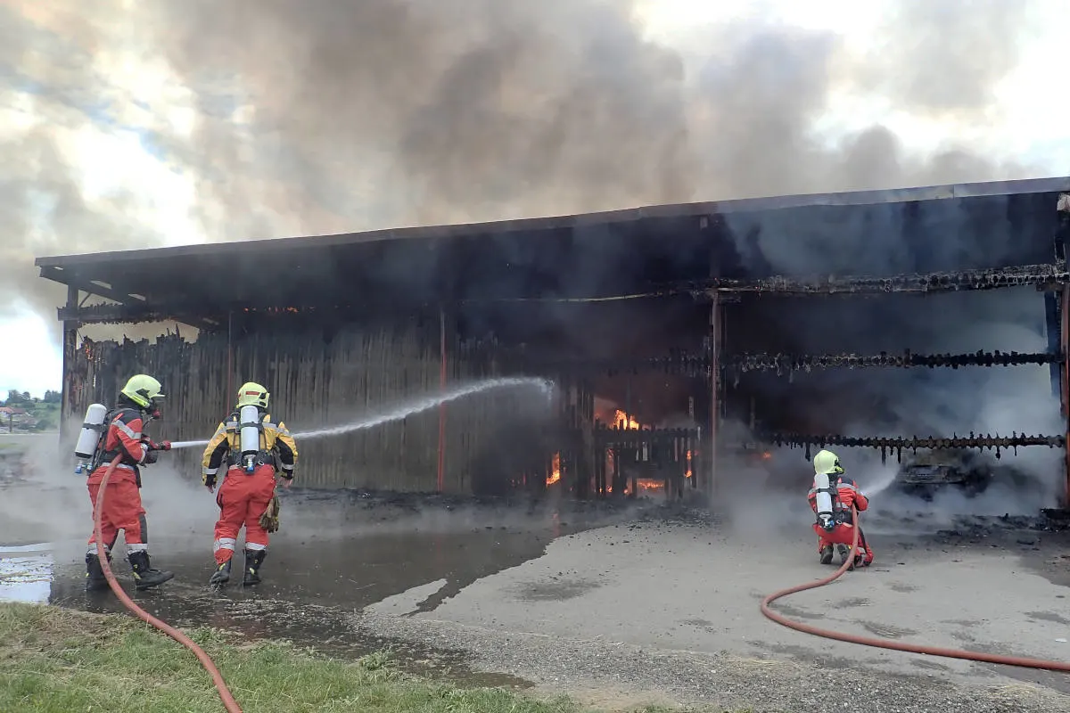 Oberneunforn TG – Scheune in Vollbrand